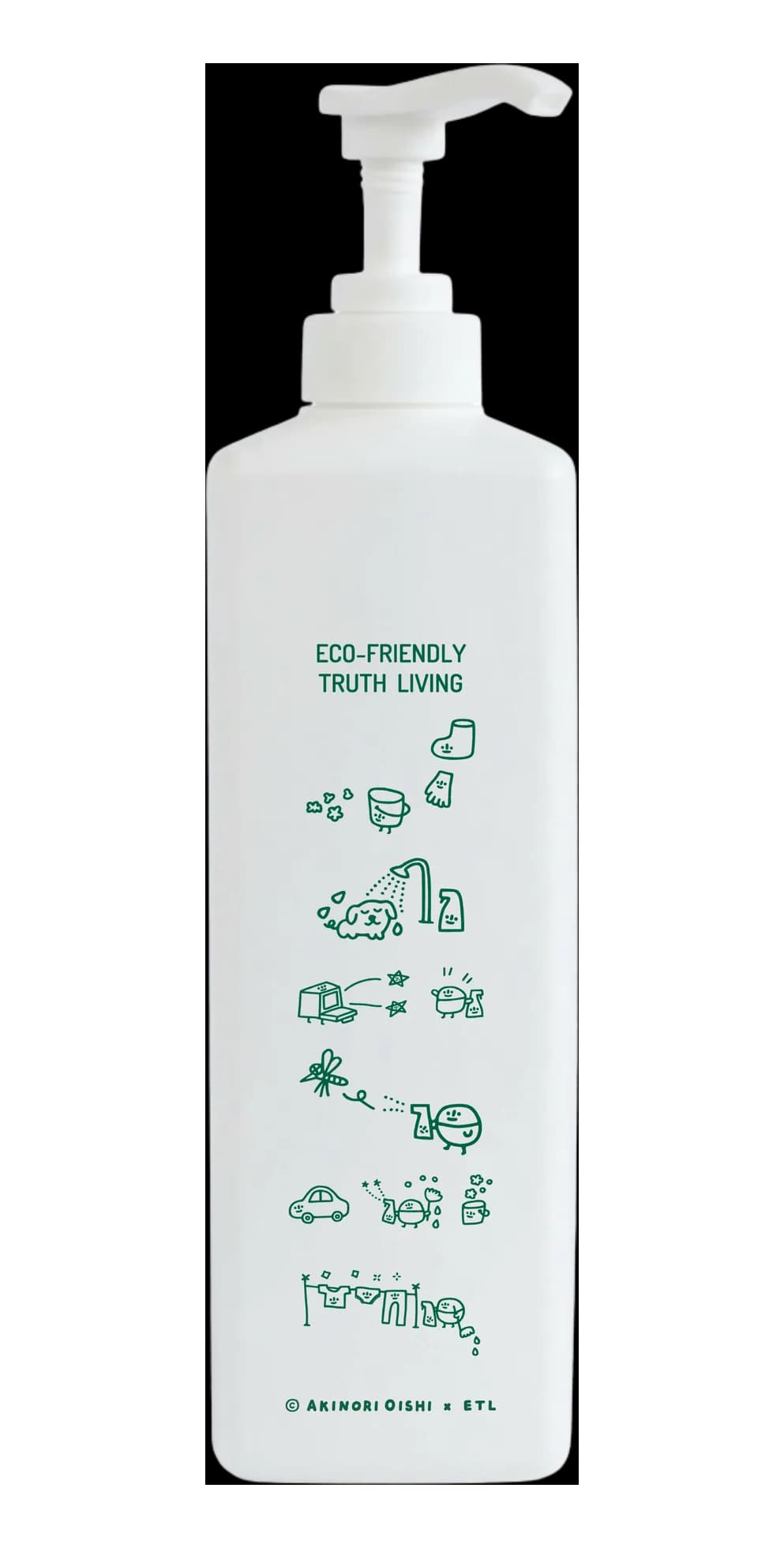 Illustrated use-case bottle.